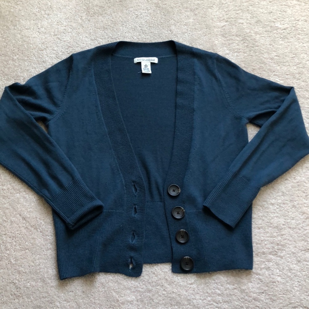 Banana republic navy blue cardigan.